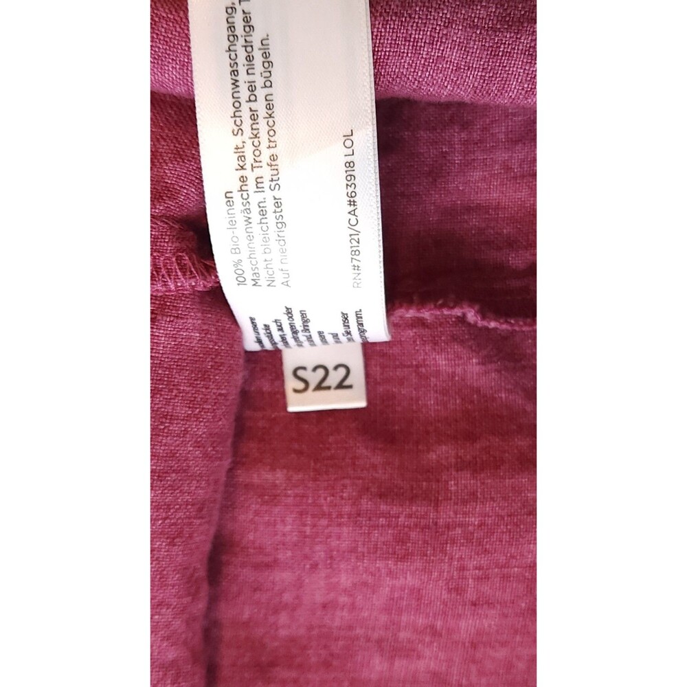 EILEEN FISHER Organic Linen Delave Shirtdress in Berry Pink Comfy Casual - 1X - Picture 10 of 10